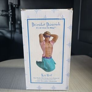 December Diamonds KEY WEST Florida Merman Ornament 2015 New Open Box‎ w/ Tags